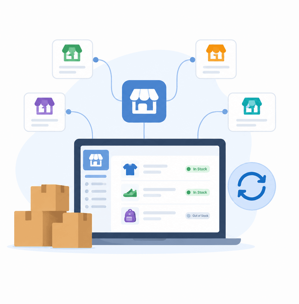 Supplier dashboard showing products, dropshippers and incoming orders